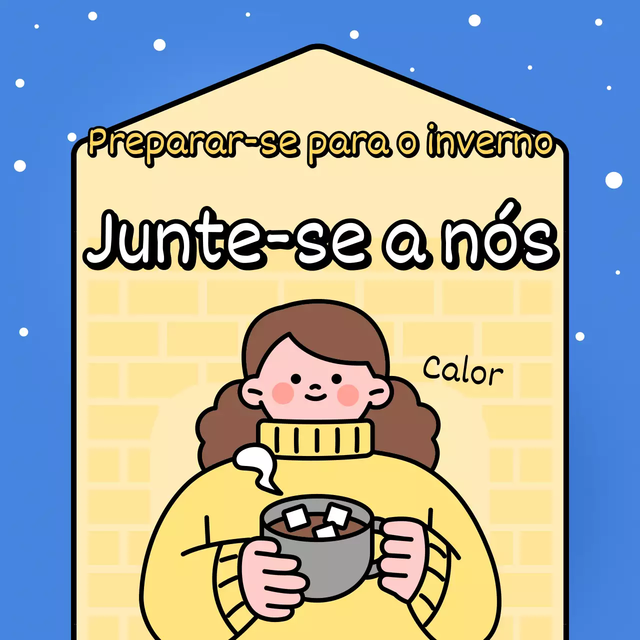 Um guia de invernada moderno com um fundo azul