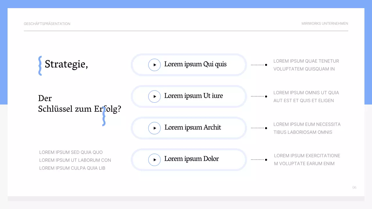 Einfache hellblaue und graue motivierende Schulungsunterlagen
