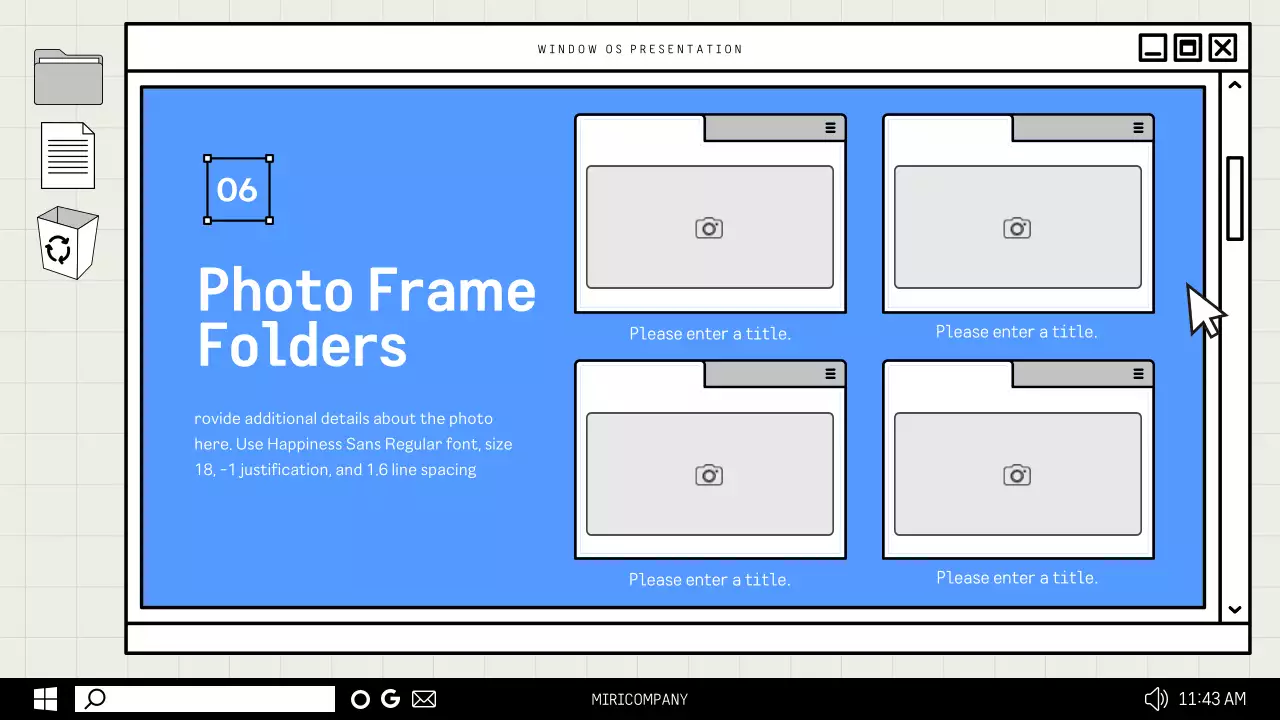 블루 모던 데스크탑 프레젠테이션