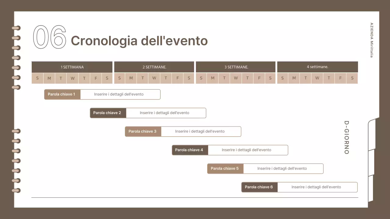 Organizzatore di eventi semplice e di marca in marrone