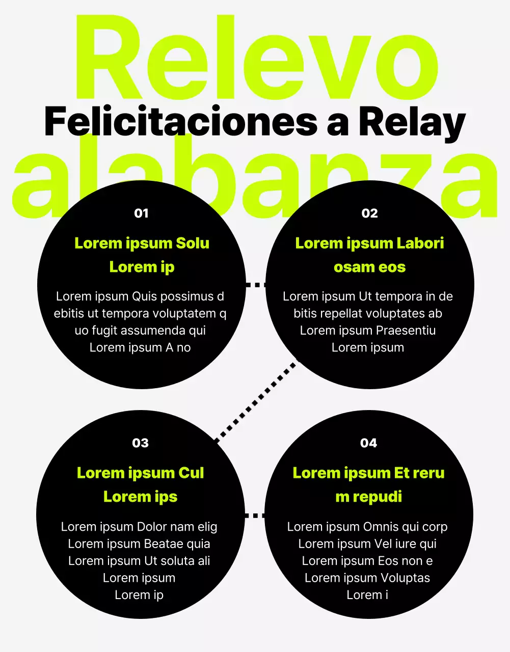 Un moderno boletín interno con toques verde lima