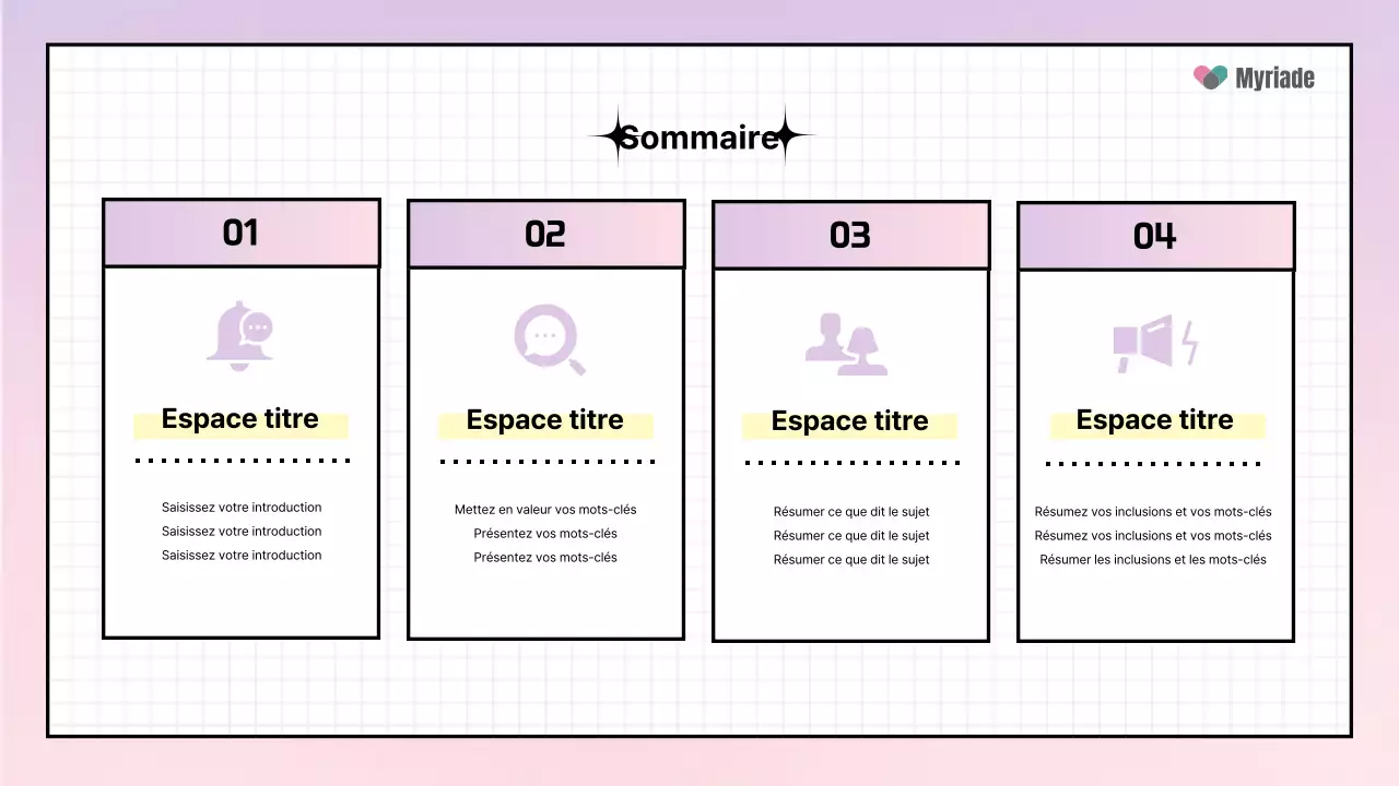 Un jeu de formation simple avec un dégradé violet