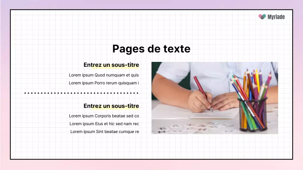 Un jeu de formation simple avec un dégradé violet