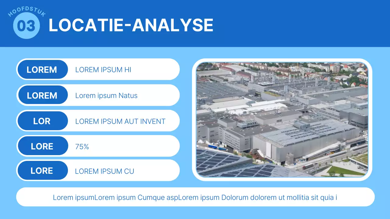 Een eenvoudig logistiek bedrijfsplan in blauw