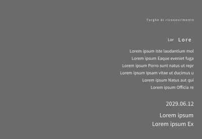 Targa di ringraziamento di concetto semplice in bianco