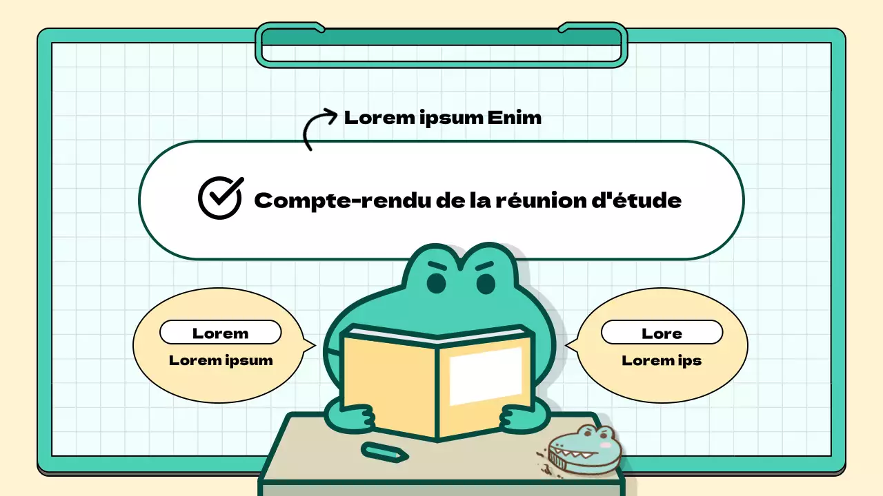 Un simple rapport de réunion de l'étude de marketing sur les partisans de la menthe et du jaune