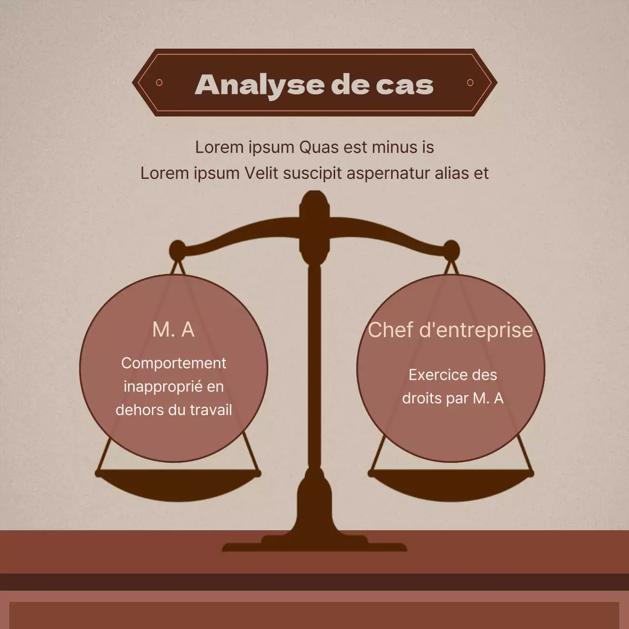 Promouvoir un bureau d'avocat simple dans les tons beige et marron