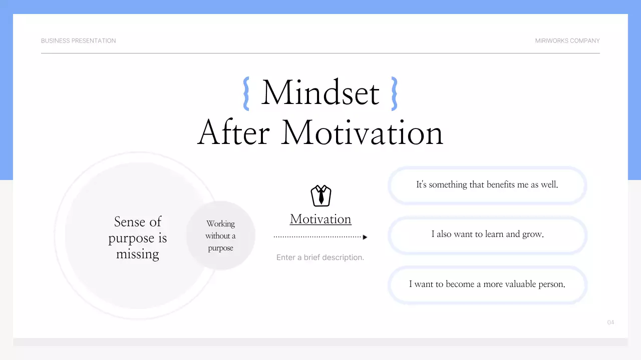 Blue Professional Motivation Presentation