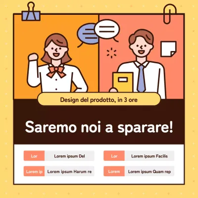 Promuovere semplici lezioni di laboratorio in giallo e arancione