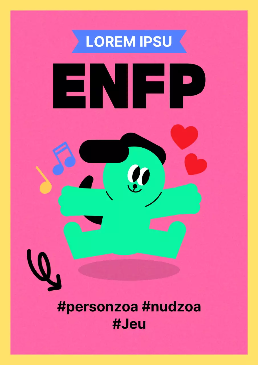 Postes de type de personnalité simples en rose