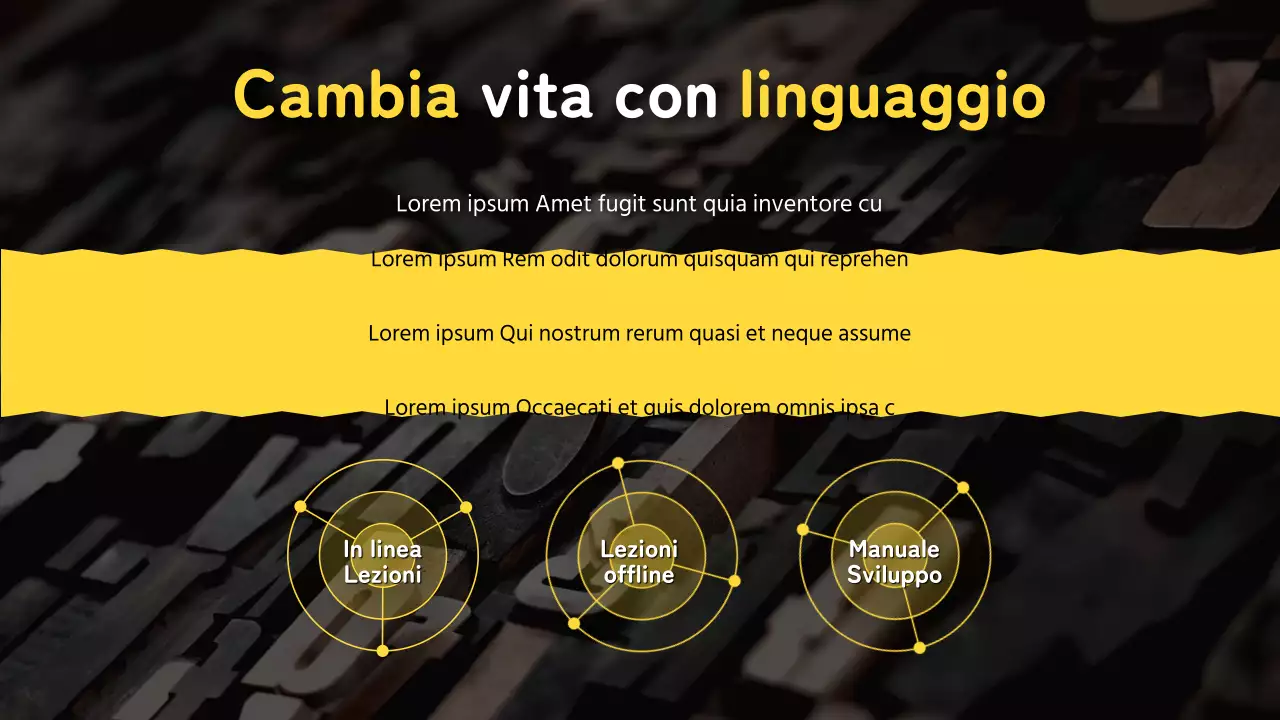 Guida all'apprendimento moderno in giallo e nero