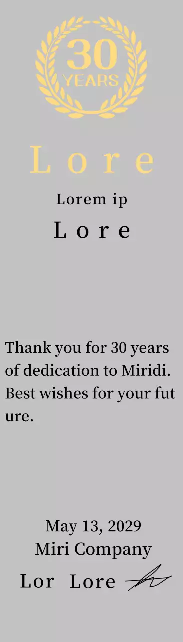 Plakat layanan panjang perusahaan dengan simbol pohon salam