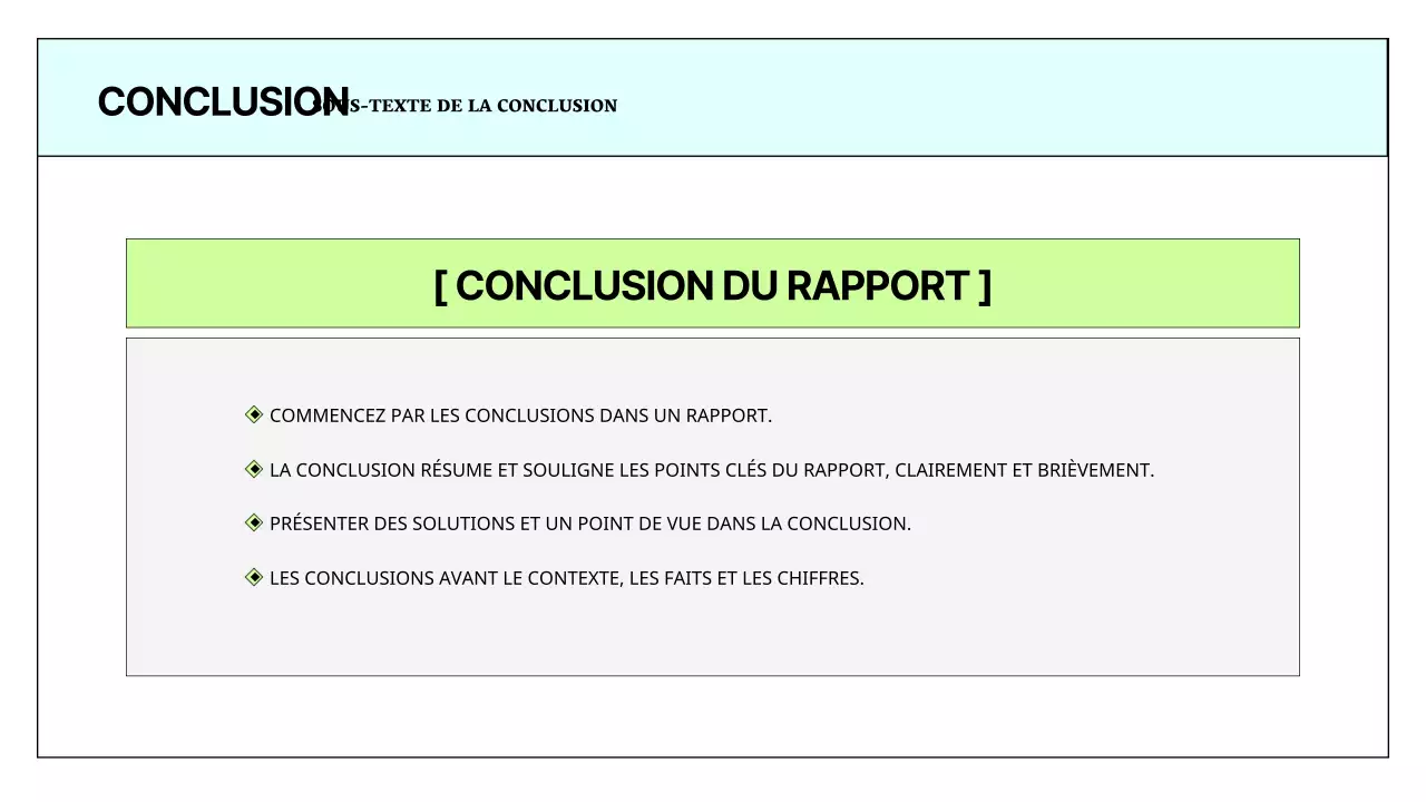 Un rapport imprimable simple en bleu clair et chartreuse