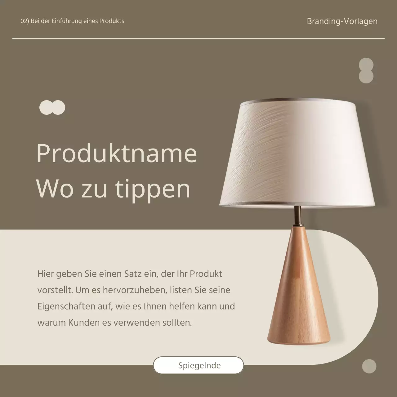 Werbung für ein einfaches Interieur-Branding-Kit in Khaki und Beige