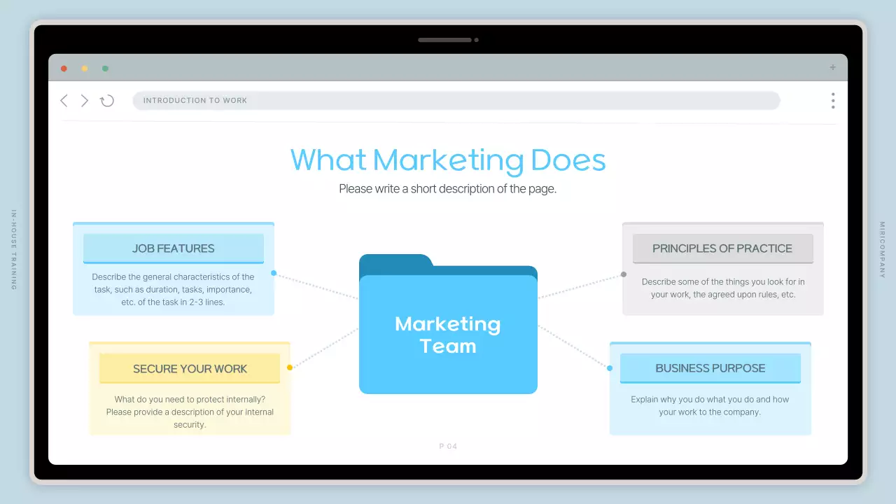 블루 모던 태블릿 프레젠테이션