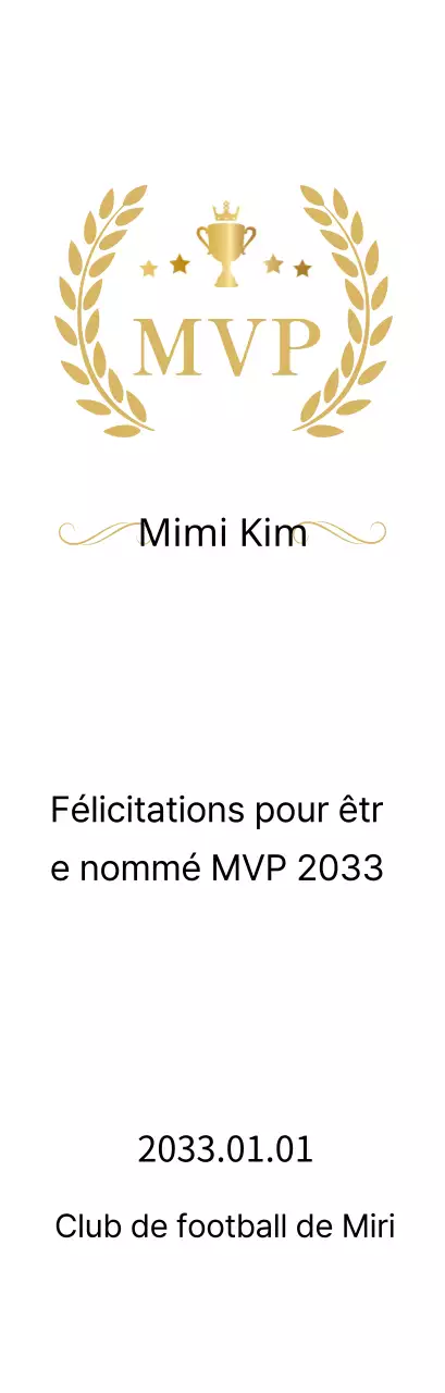 Plaques de championnat luxueuses avec lauriers et trophées en or