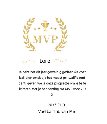 Luxe kampioenschapsborden met gouden lauweren en trofeeën
