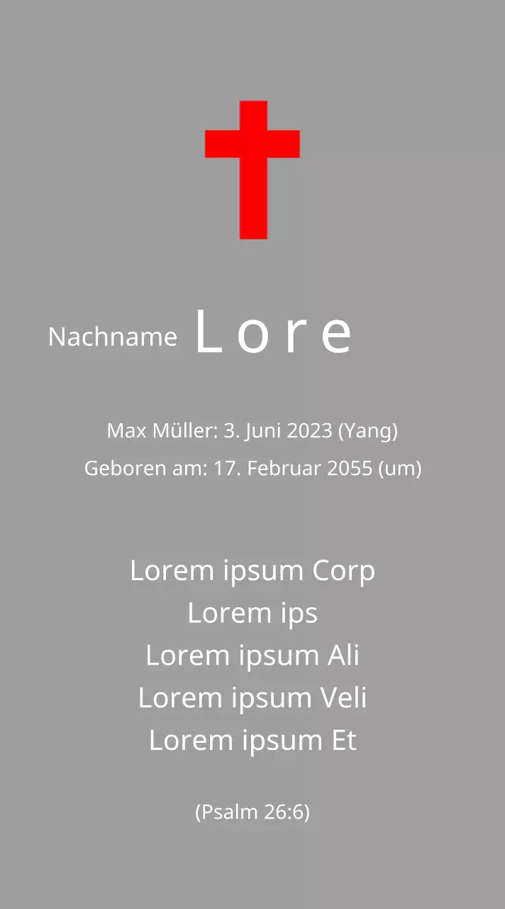 Christliche oder katholische Grabtafeln mit biblischen Versen