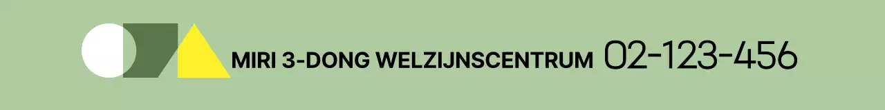 Eenvoudige informatie over het uitkeringscentrum met een gevormd logo