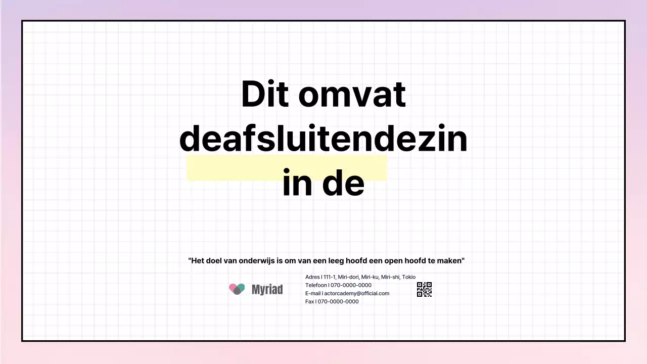 Een eenvoudig trainingsdek met een paars kleurverloop