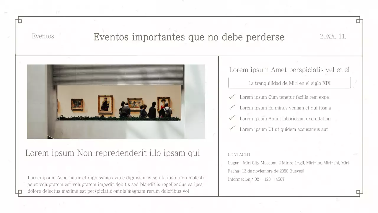 Revista marrón y sencilla de cultura y turismo