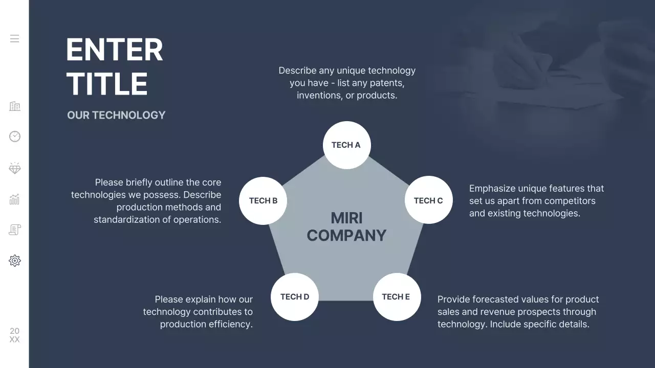 남색의 심플한 회사소개서