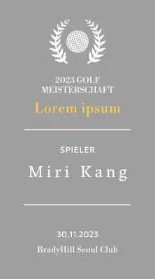 Golf Hole-in-One-Spieler-Siegerplakette mit Golfball und Lorbeerkranz Illustration