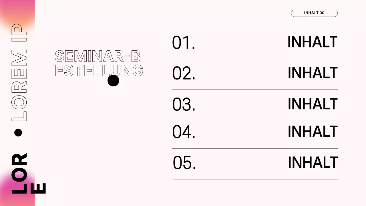 Pink's Modern Company Seminar für neue Mitarbeiter Schulungsunterlagen