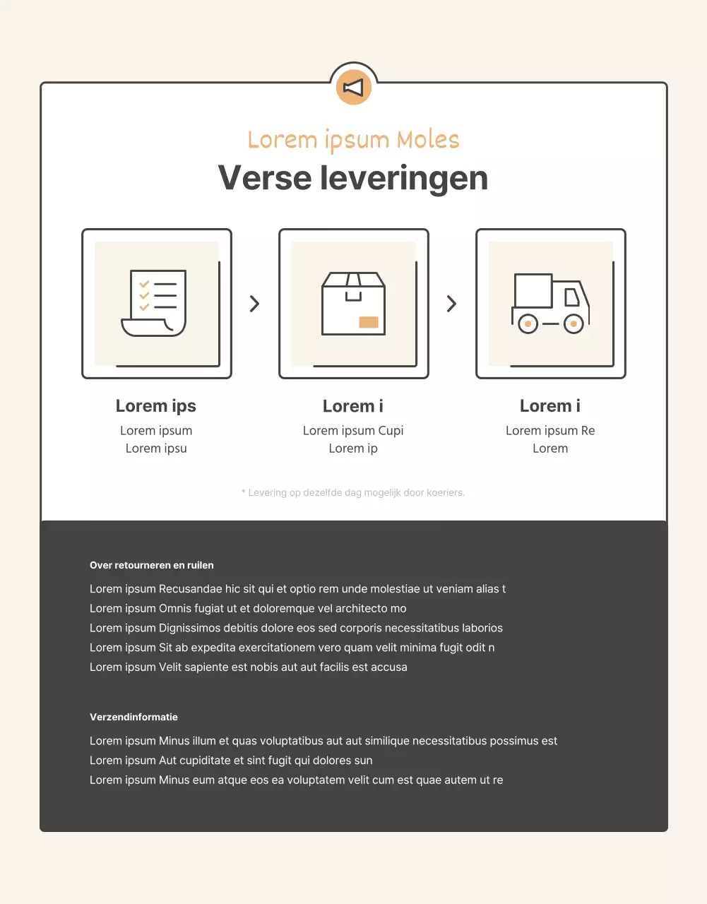 Promoot de verkoop van een basis gehaakte oranje en beige kraag