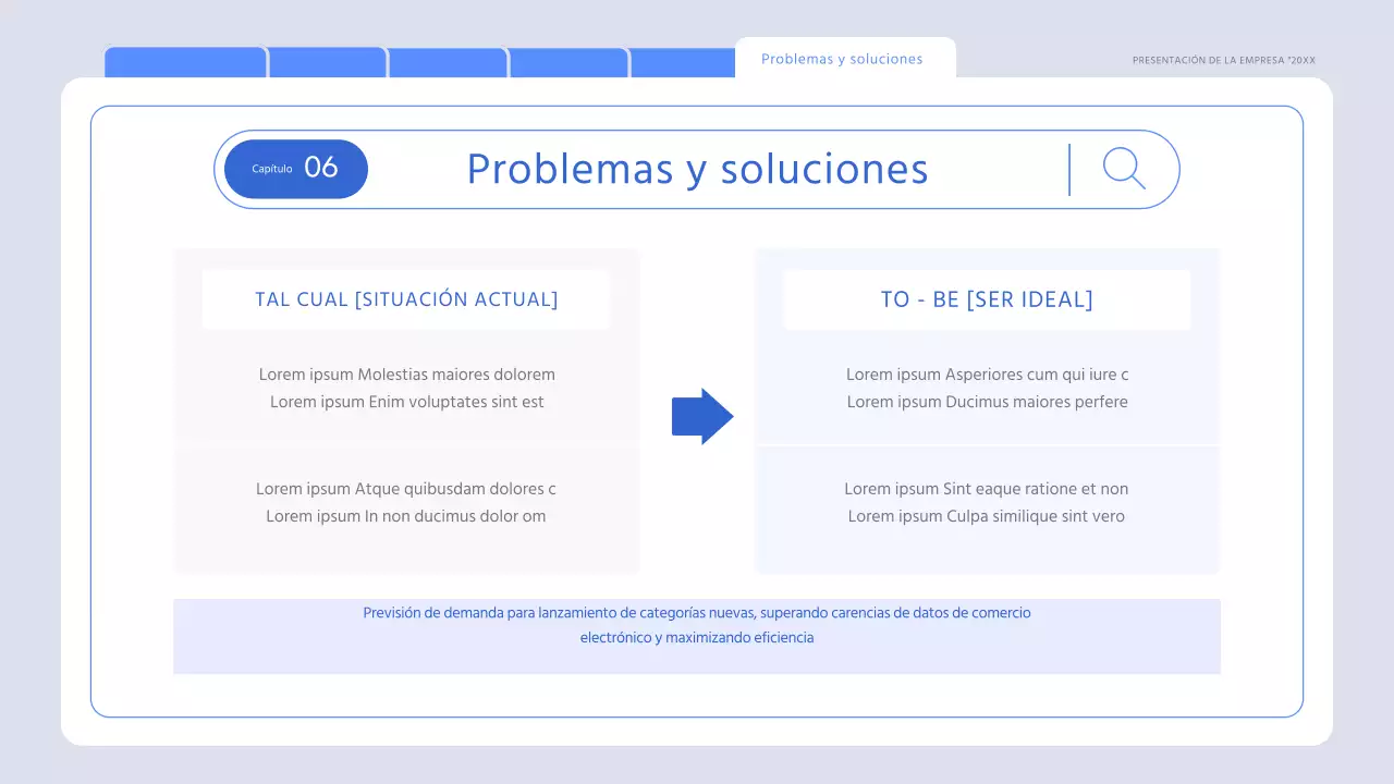 Un informe de mercado minimalista en azul claro