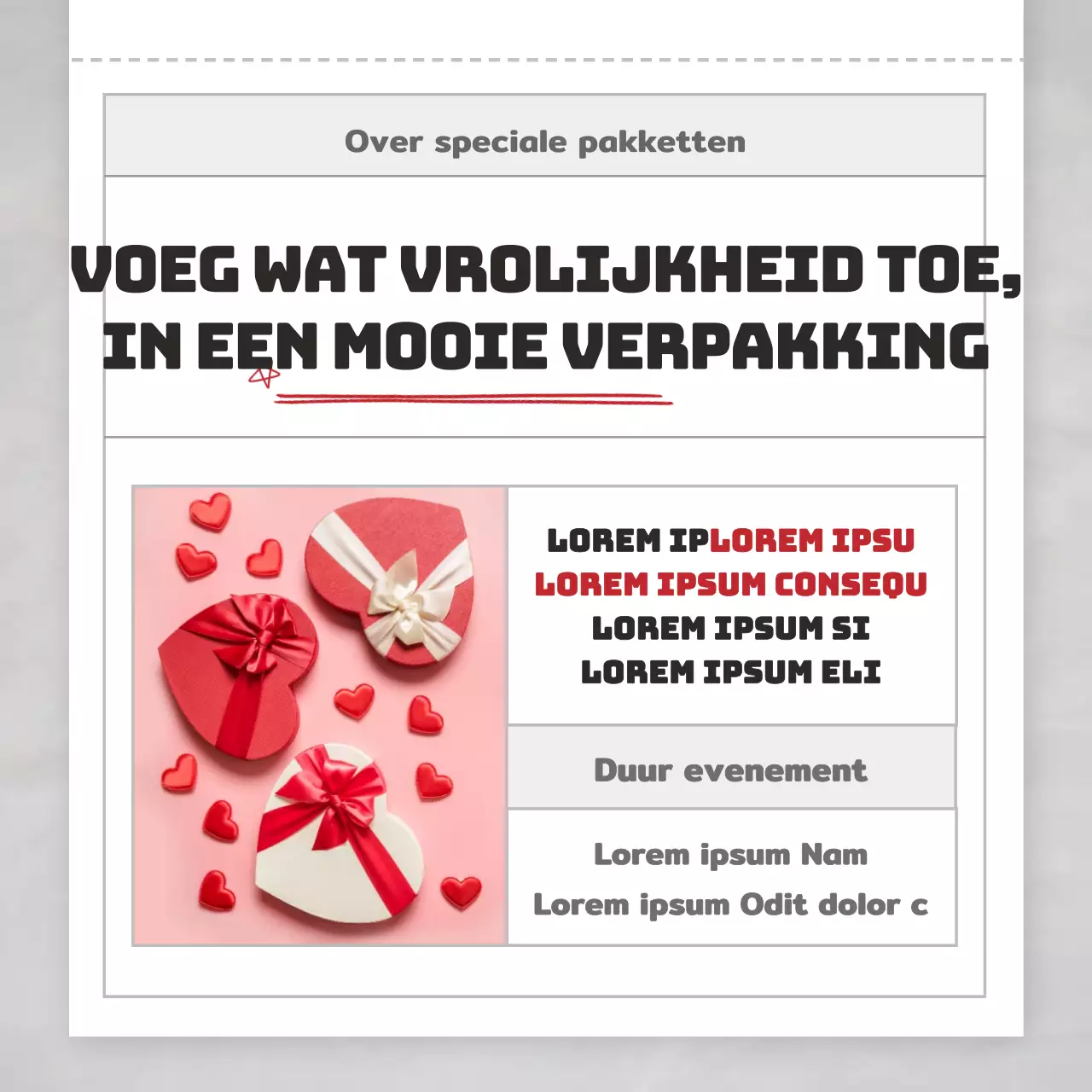 Grijze, trendy SATs-cadeaus promoten