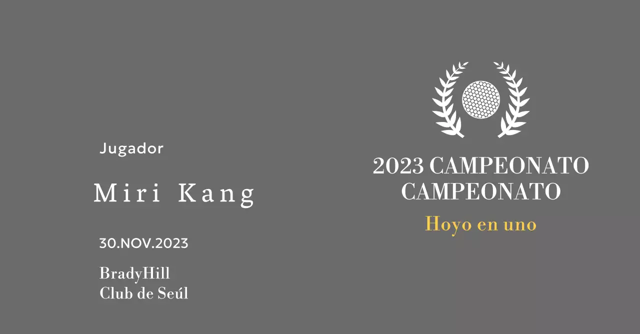 Placa de ganador de hoyo en uno con bola de golf e ilustración de corona de laurel