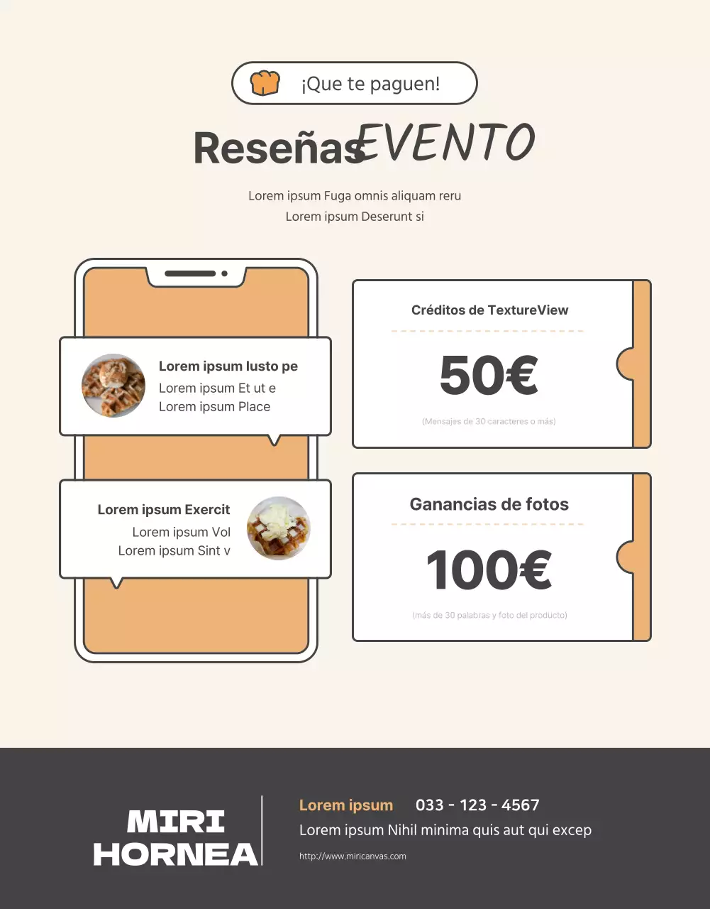 Promover la venta de un cuello básico de ganchillo naranja y beige