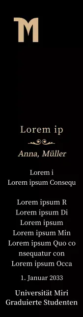 Luxuriöse Abschlussplakette mit Schullogo und Goldverzierung