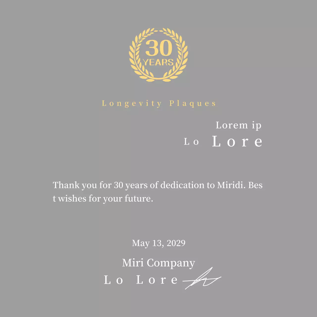 Plakat layanan panjang perusahaan dengan simbol pohon salam