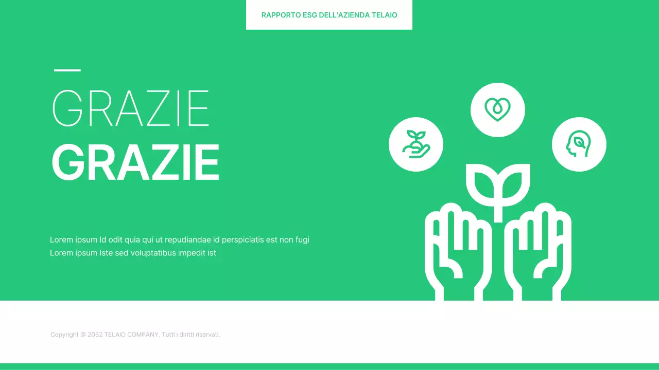 Un semplice rapporto ESG aziendale in bianco e nero