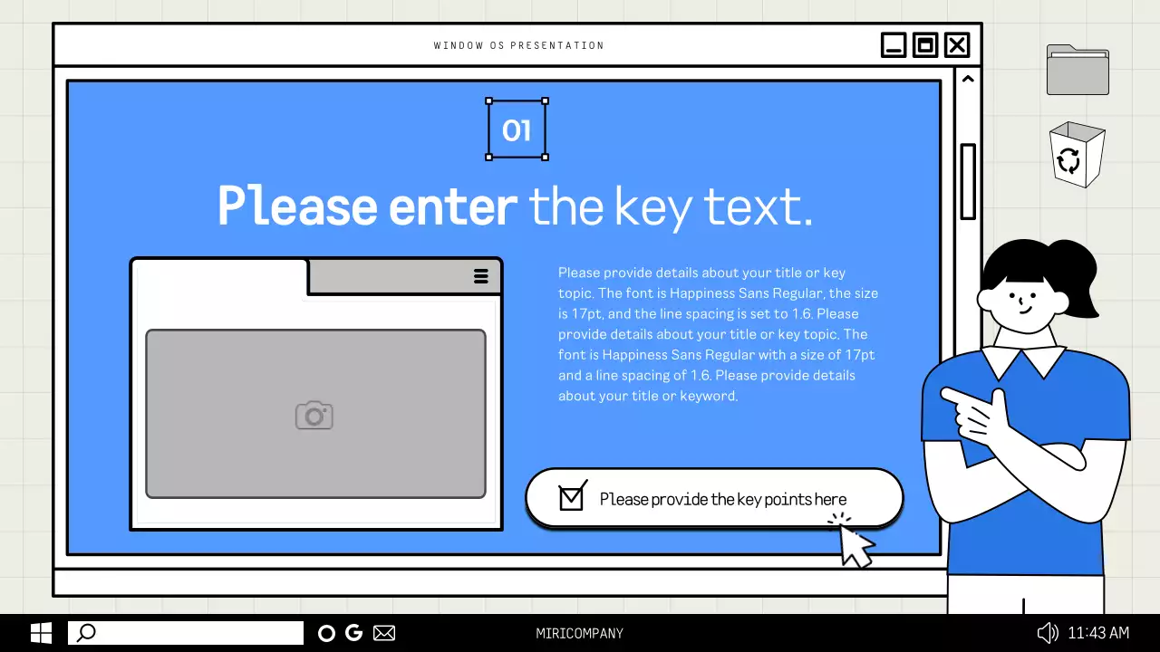 블루 모던 데스크탑 프레젠테이션