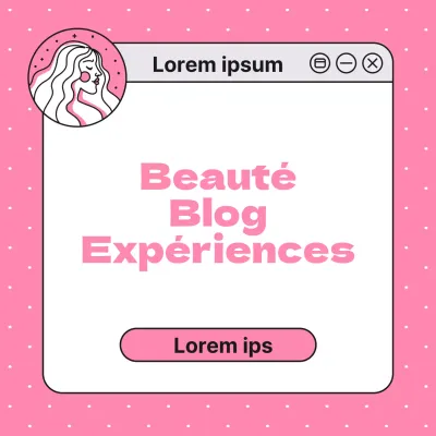 Publicité pour l'essai du blog de beauté simple de Pink