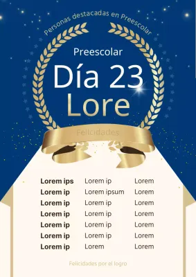 Promociona tu lista de oro y azul de lujo de aceptación universitaria