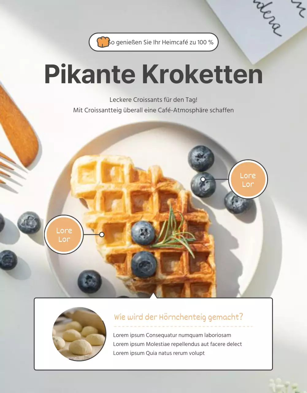 Förderung des Verkaufs eines einfachen gehäkelten orange-beigen Kragens