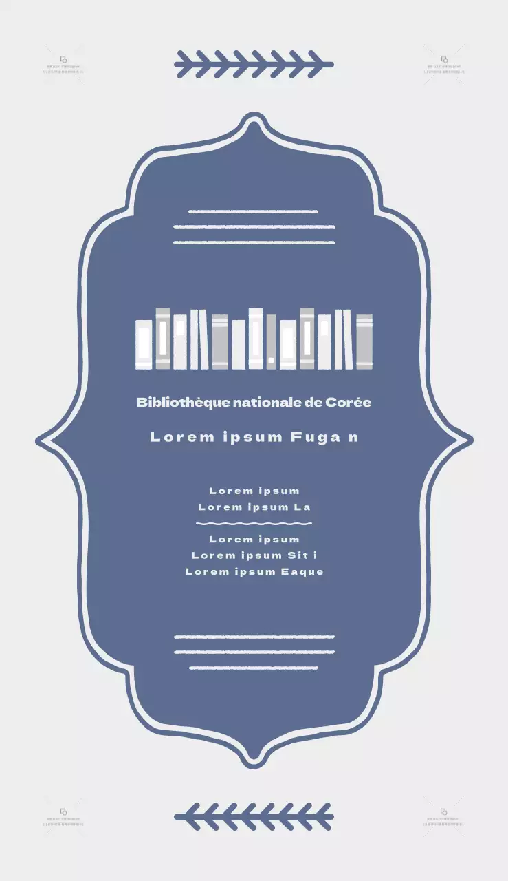 Un guide de bibliothèque simple et classique en gris et bleu