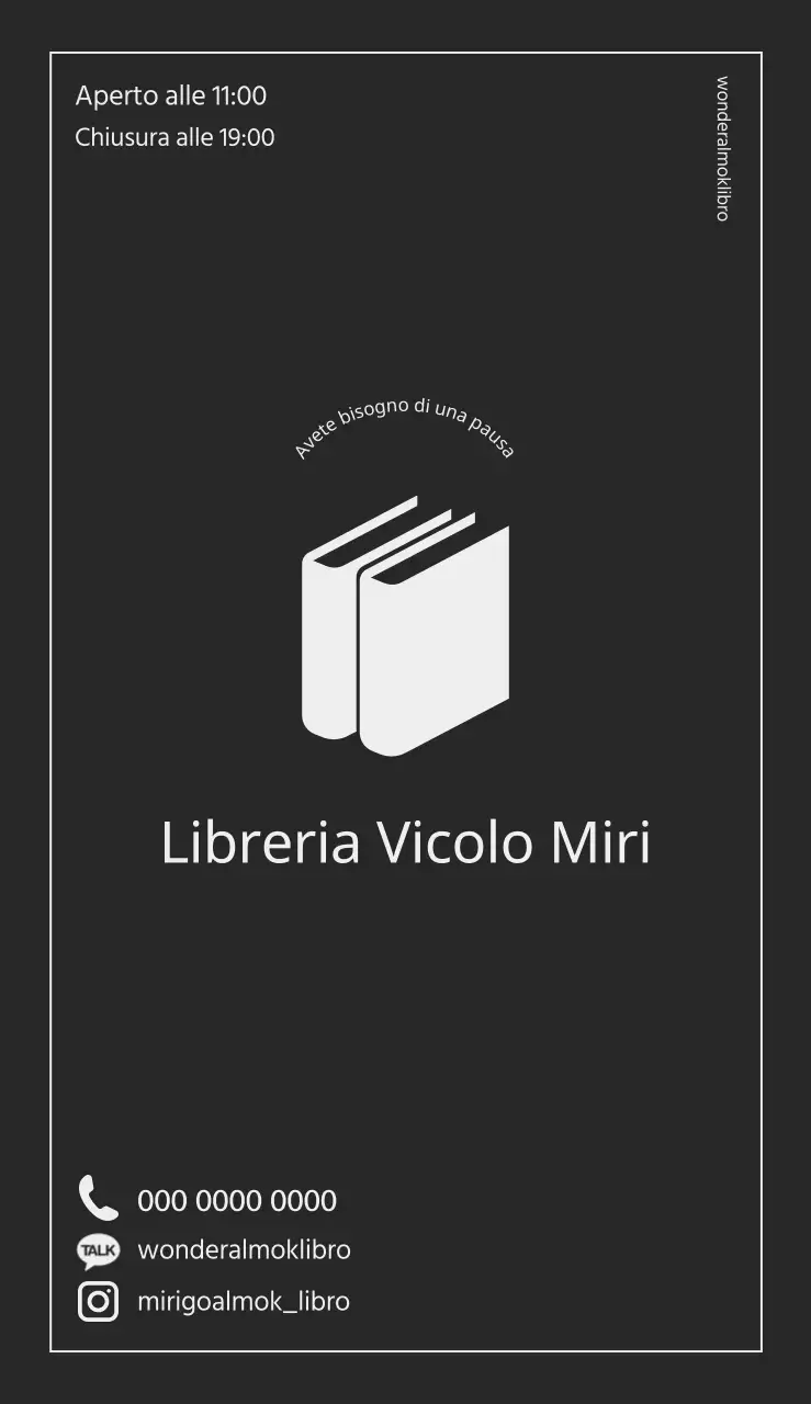 Segnaletica della libreria che evidenzia il logo del libro su sfondo grigio