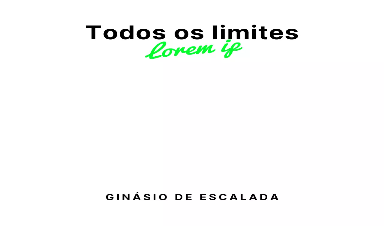 Design de promoção de escalada com um aspeto polido