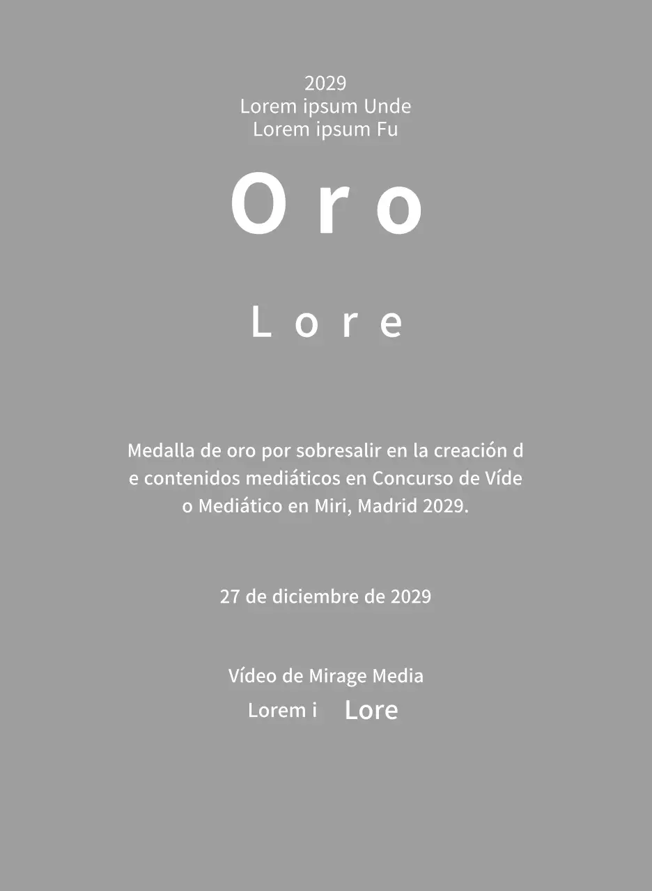 Placas ganadoras de un concurso con un bonito concepto de premio