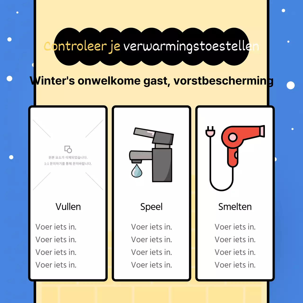 Een trendy wintergids met een blauwe achtergrond