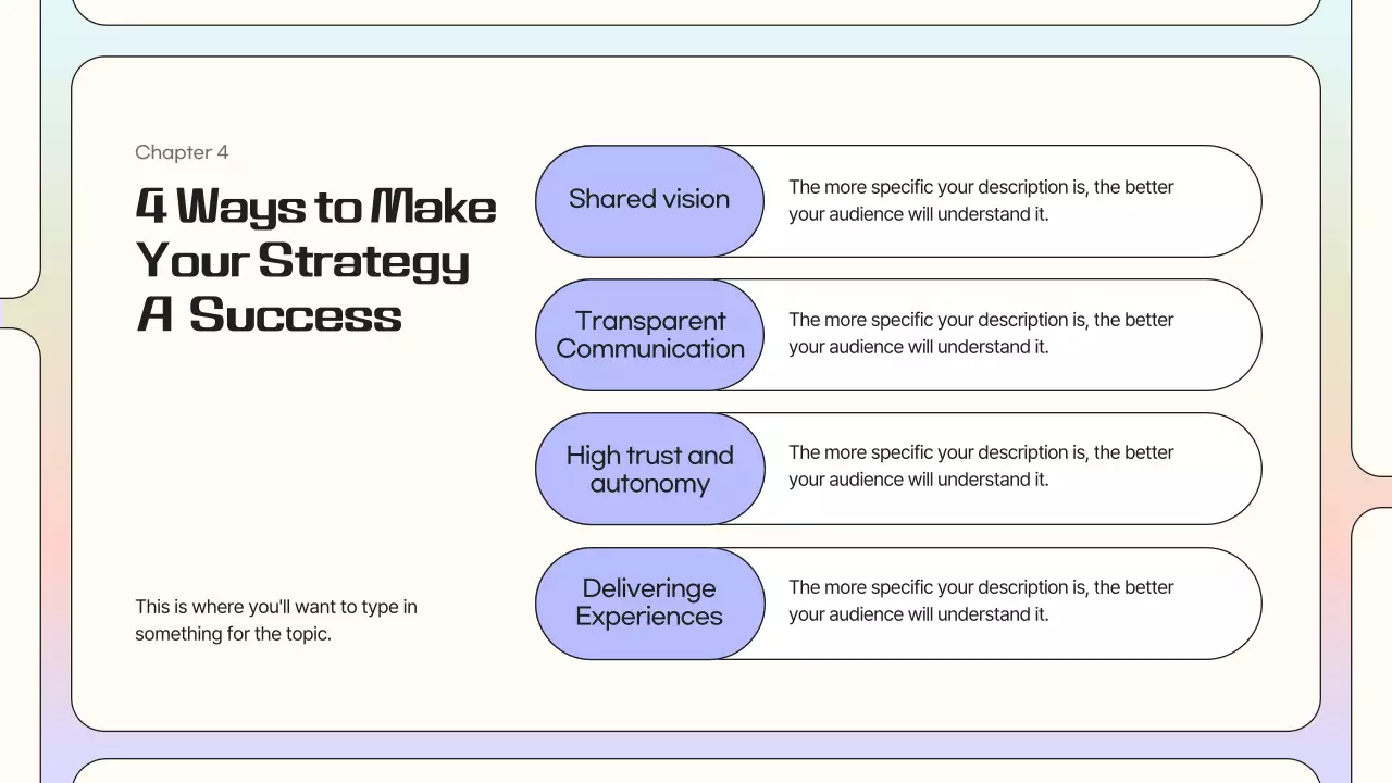 Simple, rainbow-colored organizational motivators