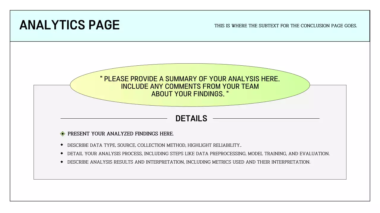 A simple printable report in light blue and chartreuse