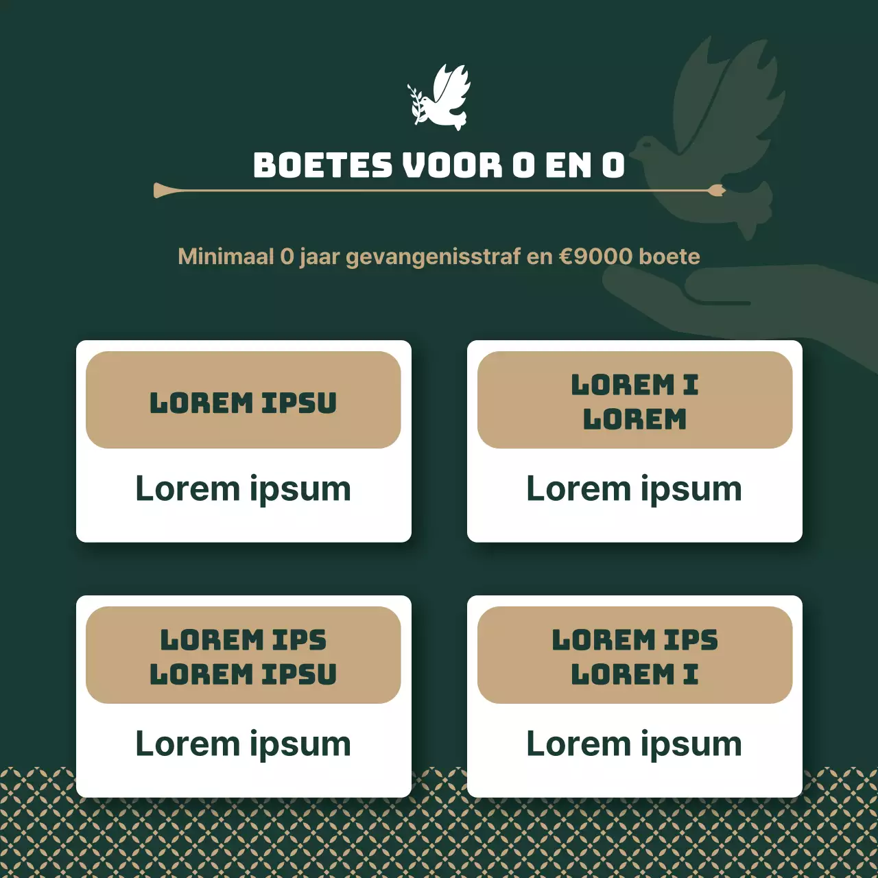 Een modern advocatenkantoor in kaki en goud promoten