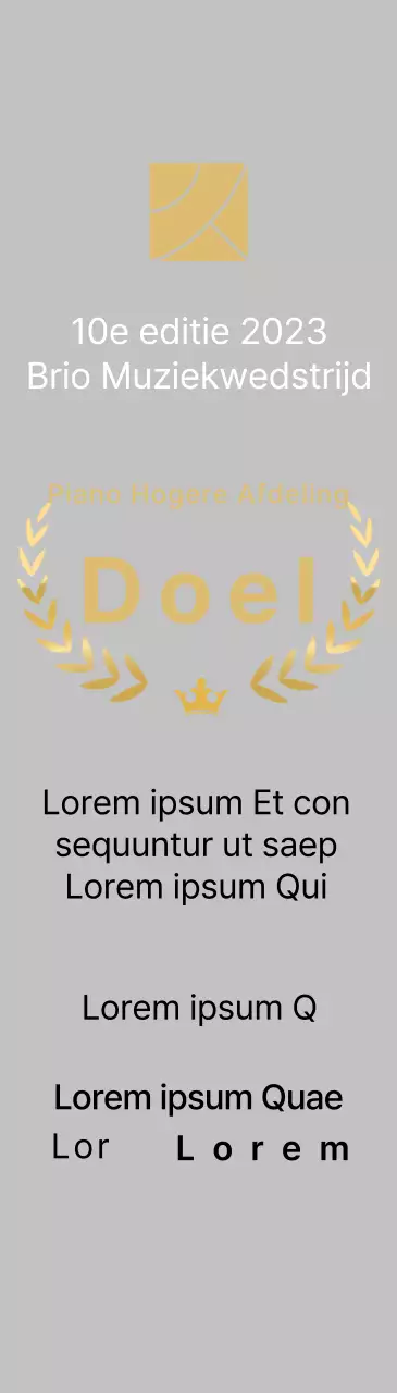 Wedstrijd concept winnaar plaquette met lauwer lijnen en kroon illustratie