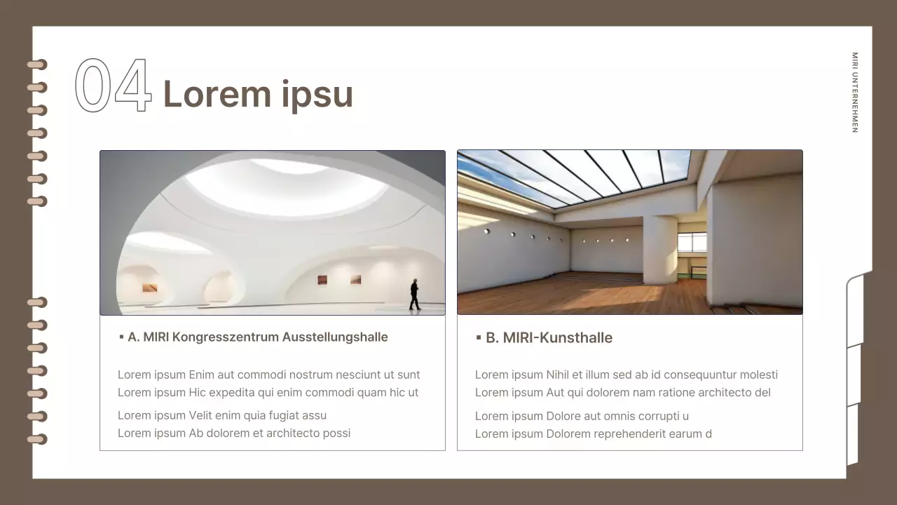 Einfacher, gebrandeter Eventplaner in Braun